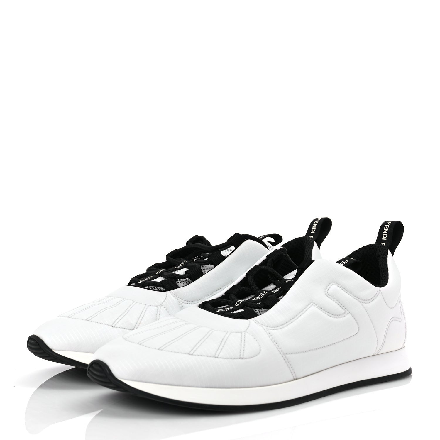 Fendi Nylon FFreedom Sneakers 41 White 5 of 9