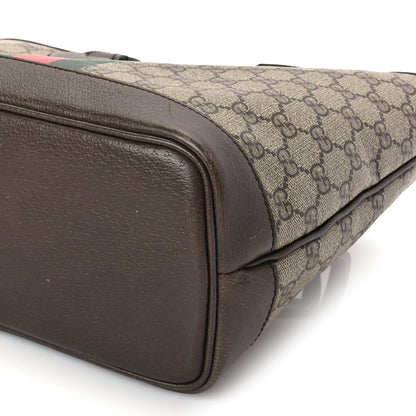Gucci GG Supreme Monogram Textured Dollar Calfskin Web Small Ophidia Tote Beige Ebony New Acero 8 of 8
