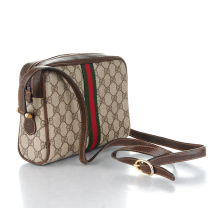 Gucci GG Plus Monogram Web Small Shoulder Bag Dark Brown 3 of 8