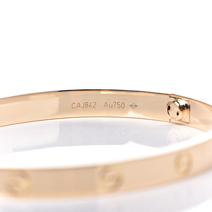 Cartier 18K Yellow Gold LOVE Bracelet 19 6 of 8