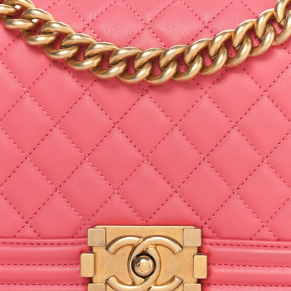 Chanel Calfskin Quilted Medium Boy Flap Pink 8 of 15