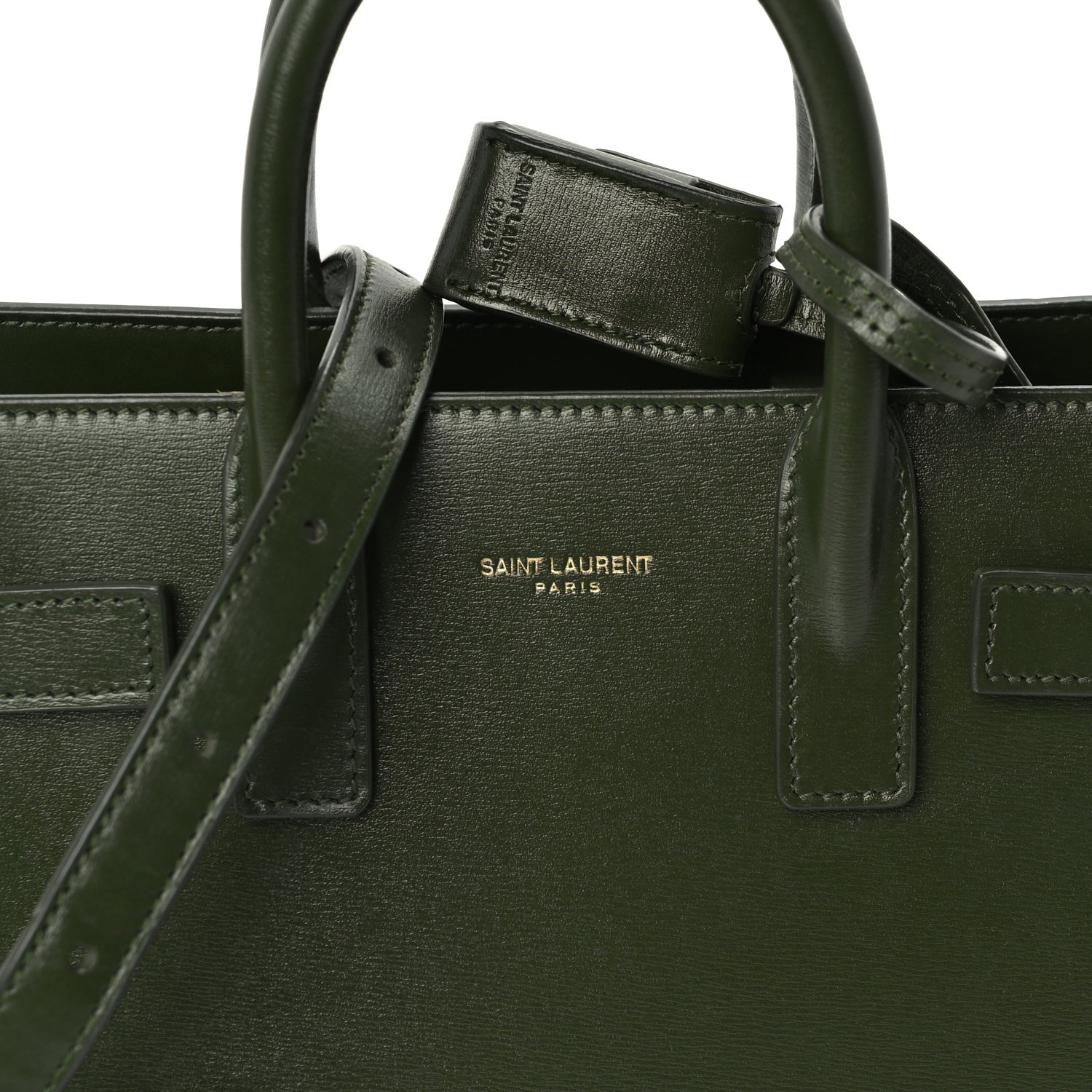 Saint Laurent Calfskin Nano Sac De Jour Green 7 of 9