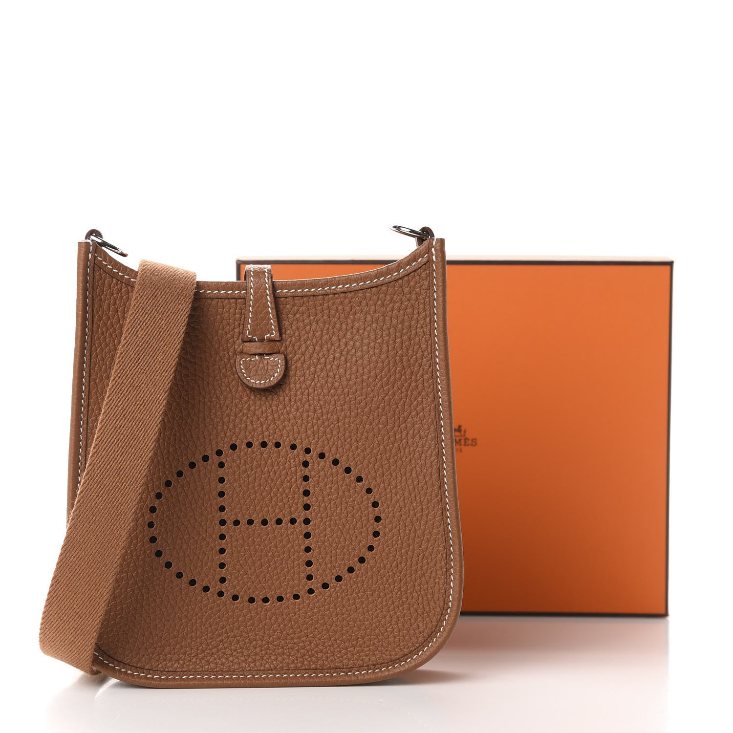 Hermes Taurillon Clemence Evelyne TPM Gold 11 of 11