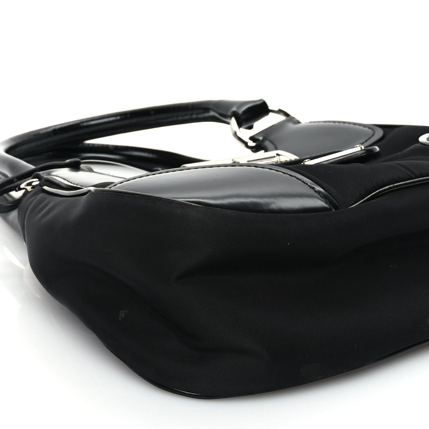 Nappa Soft Padded Re-Edition 2002 Moon Bag Black