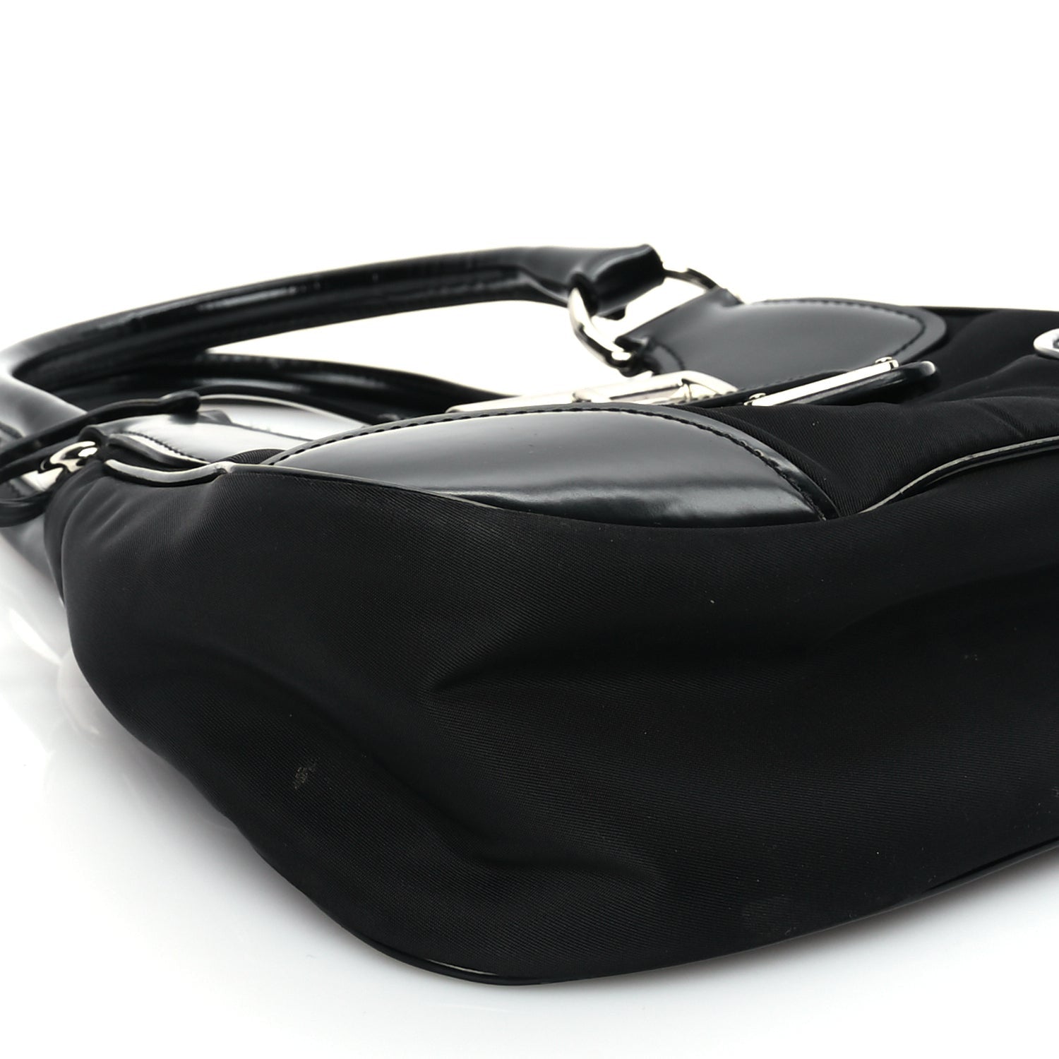 Prada Nappa Soft Padded Re-Edition 2002 Moon Bag Black 7 of 8
