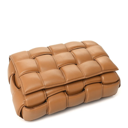 Bottega Veneta Lambskin Maxi Intreccio Padded Chain Cassette Crossbody Bag  Caramel 3 of 8