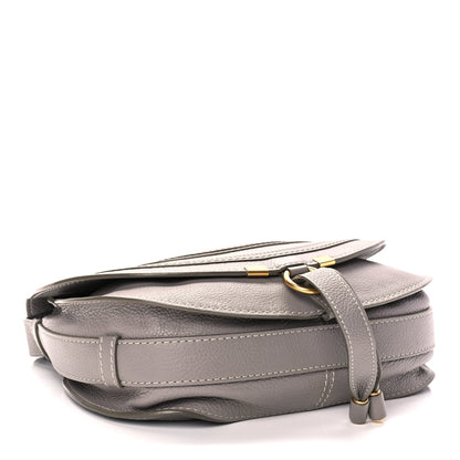 Chloe Grained Calfskin Medium Marcie Saddle Bag Cashmere Grey 3 of 8