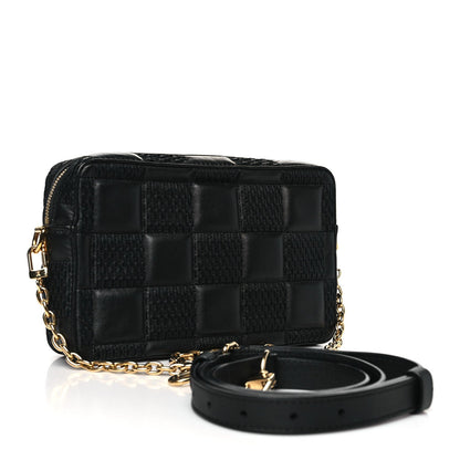Louis Vuitton Lambskin Damier Quilt Troca PM Black 4 of 7