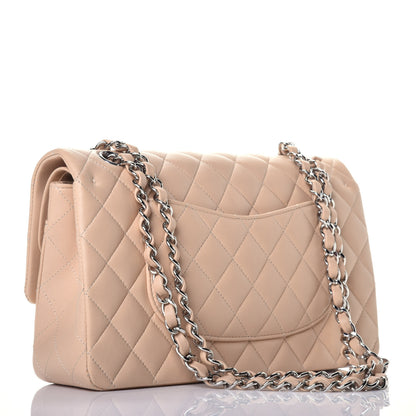 Chanel Lambskin Quilted Medium Double Flap Beige 3 of 8