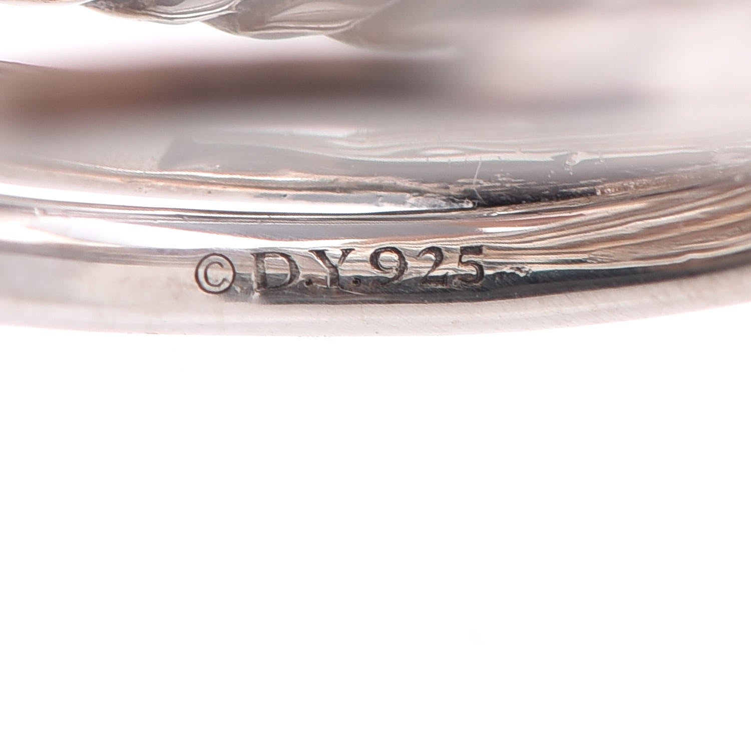 David Yurman Sterling Silver Diamond Crossover Dome Ring 53 6.25 5 of 5