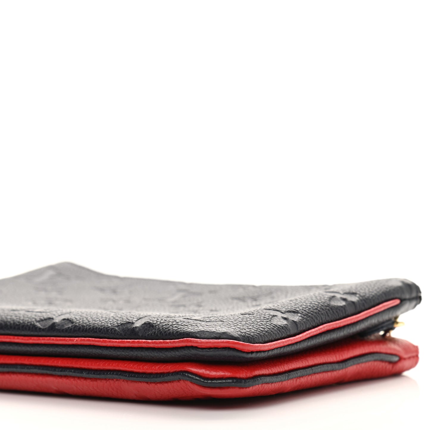 Empreinte Double Zip Pochette Marine Rouge