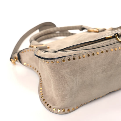 Chloe Suede Large Marcie Satchel Anchor Grey 7 of 8