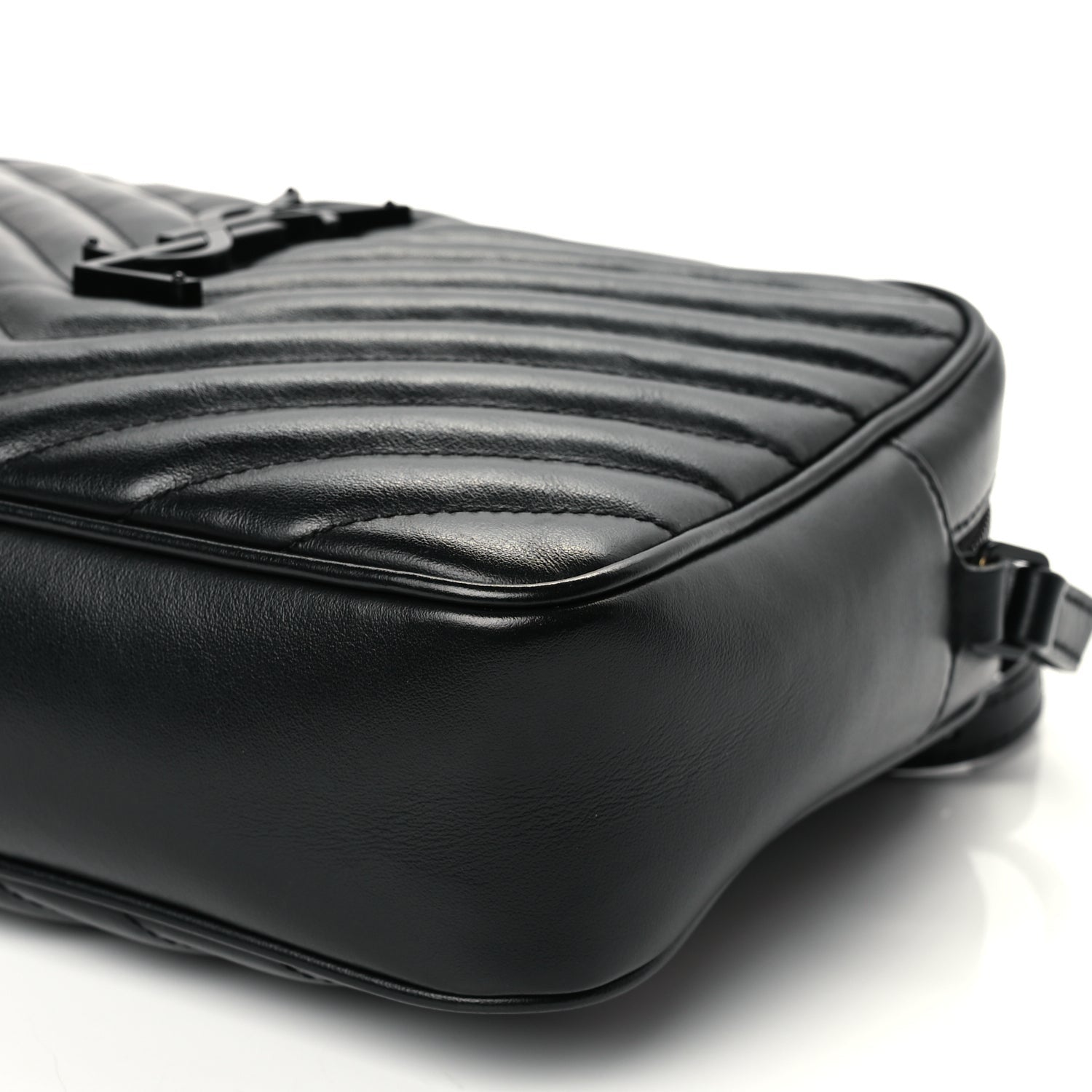 Saint Laurent Calfskin Matelasse Monogram Monochrome Lou Camera Bag Black 9 of 9