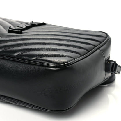 Saint Laurent Calfskin Matelasse Monogram Monochrome Lou Camera Bag Black 9 of 9