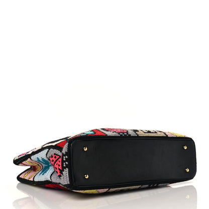 Chanel Needlepoint Precious Symbols Shoulder Bag Black 4 of 9