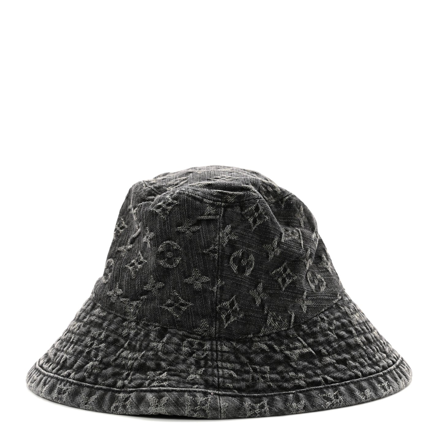 Monogram Denim Bucket Hat Black