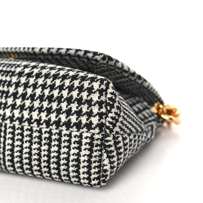 Tom Ford Houndstooth Mini Label Chain Shoulder Bag Black White 7 of 7