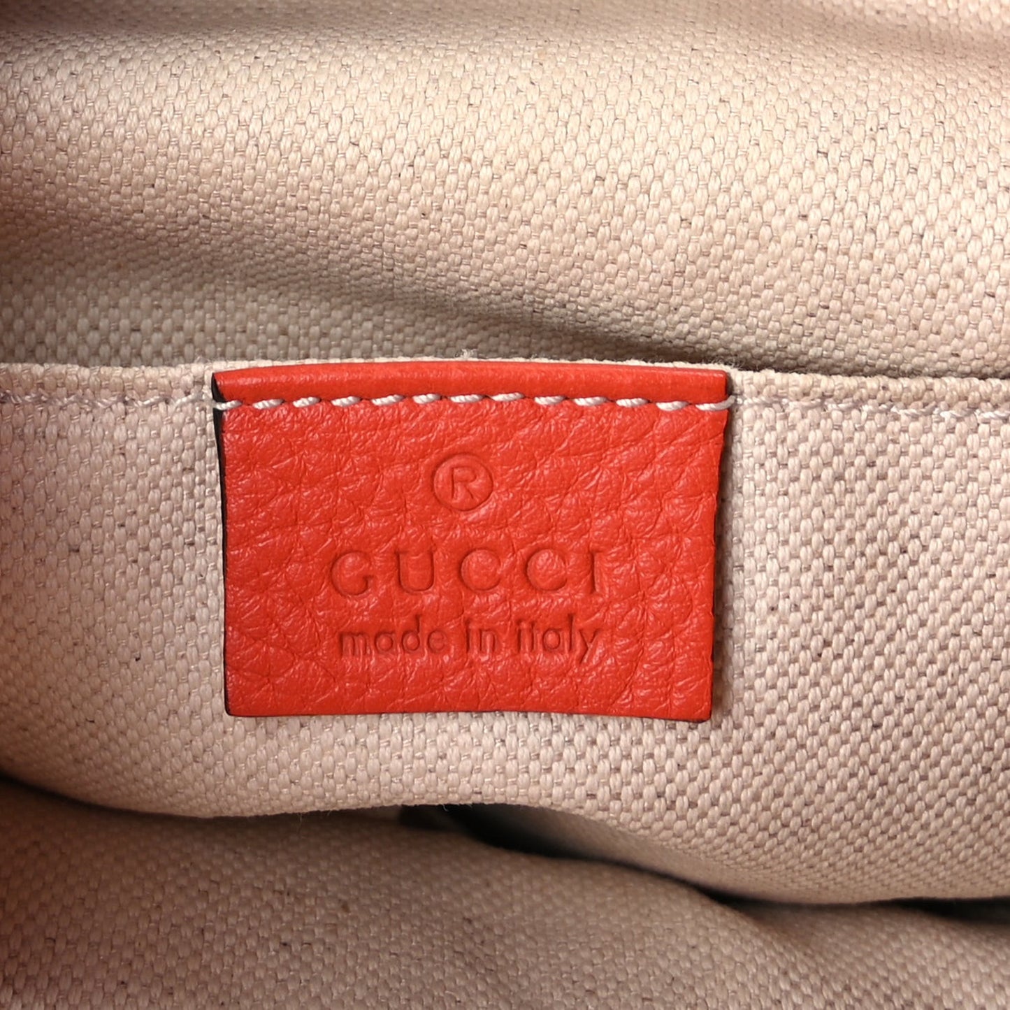 Calfskin Small Bamboo Backpack Orange