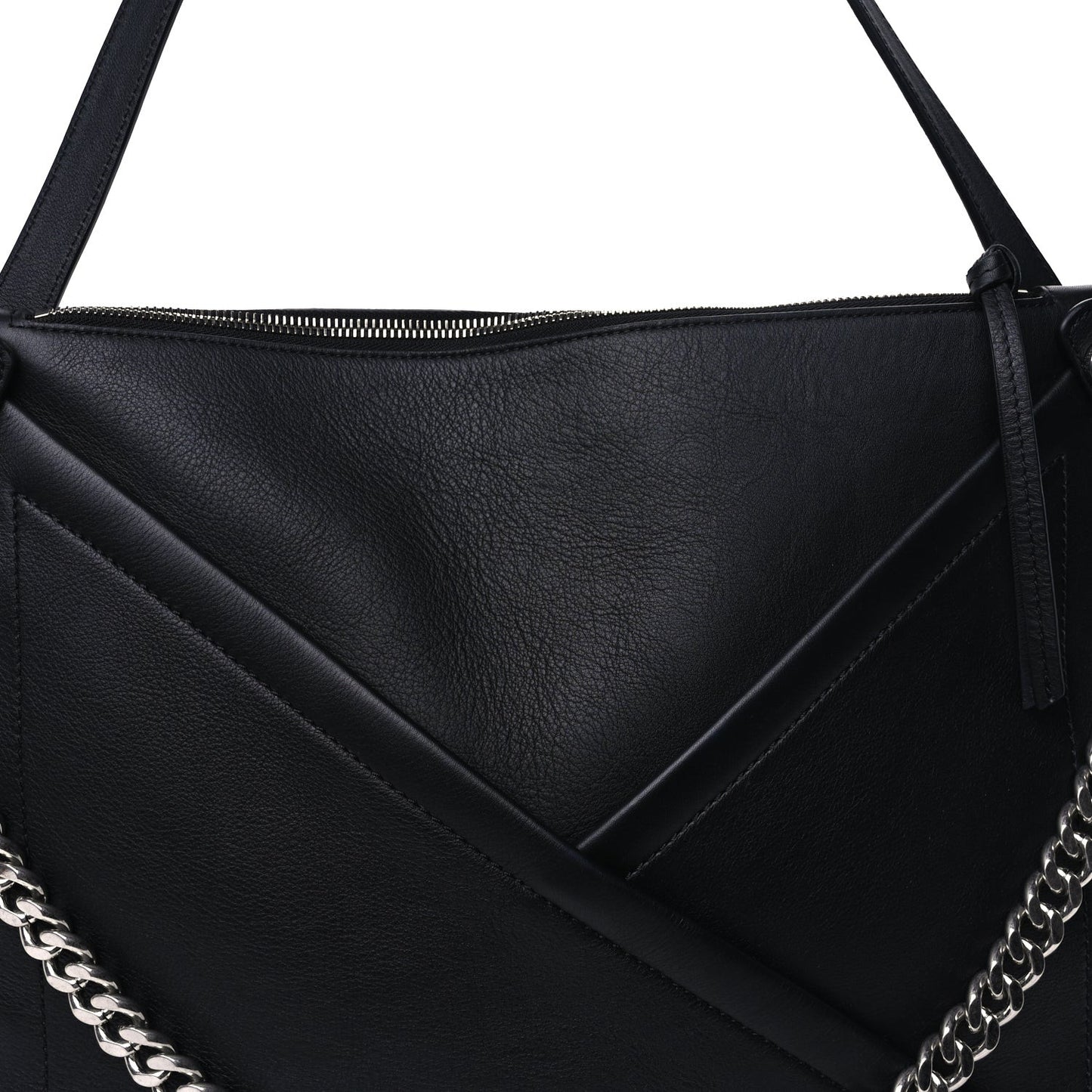 Calfskin M Zipped Bag  Black
