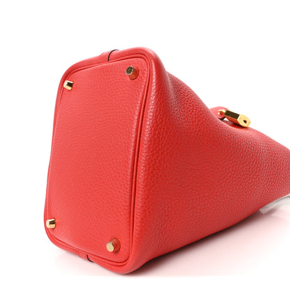 Hermes Taurillon Clemence Picotin Lock 18 PM Rouge Tomate 10 of 10