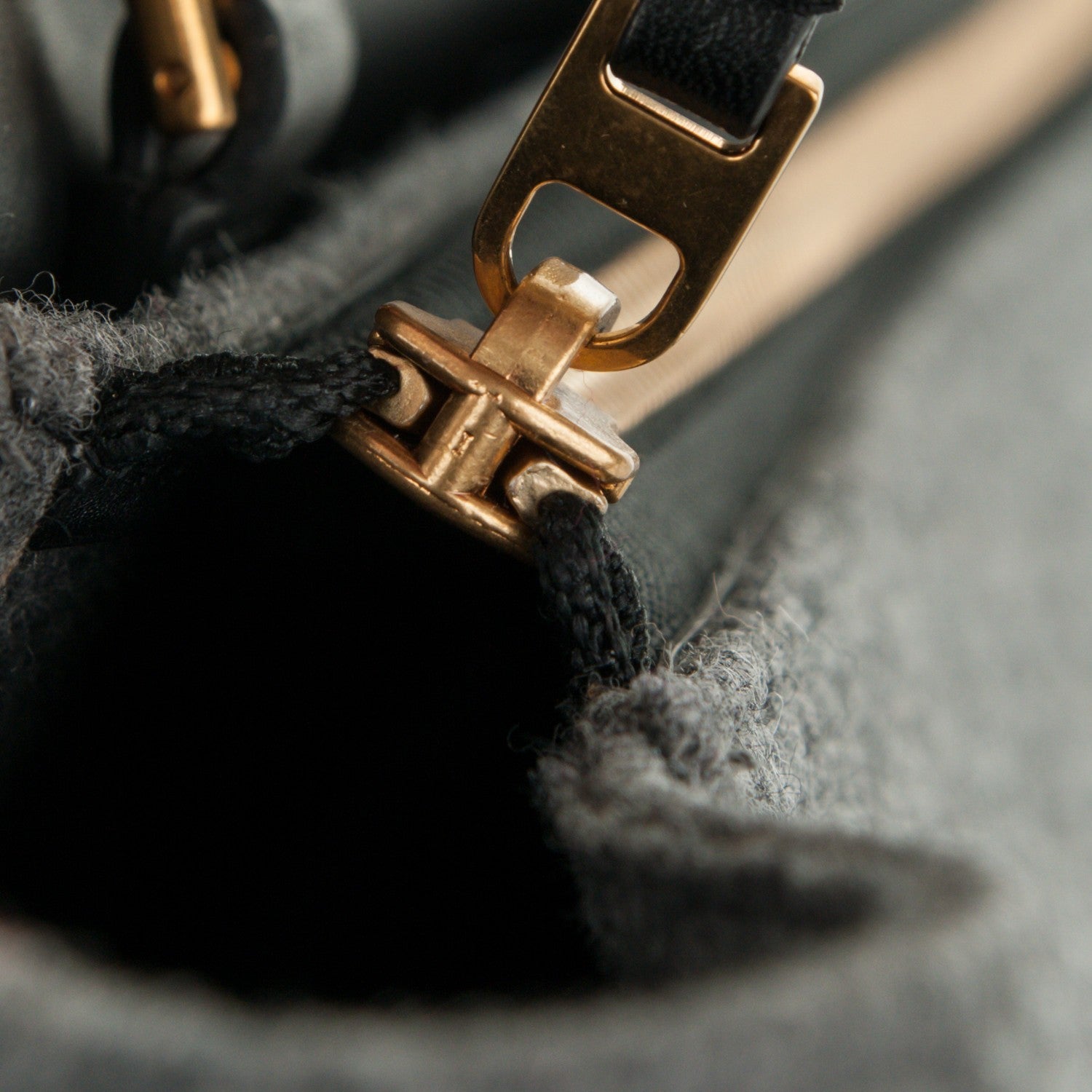 Celine Felt Calfskin Small Belt Bag Grey Black 9 of 12