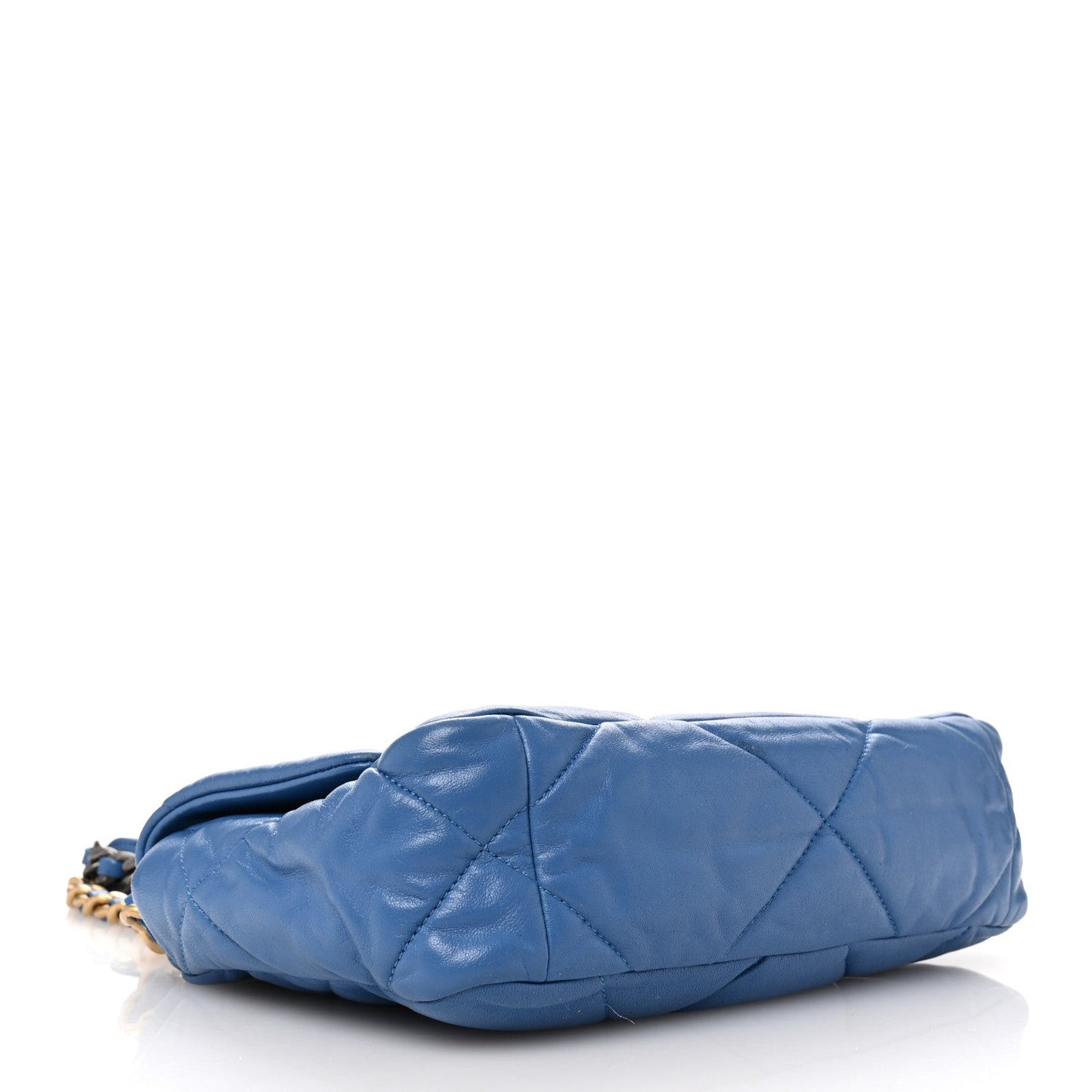 Lambskin Quilted Medium 19 Flap Blue