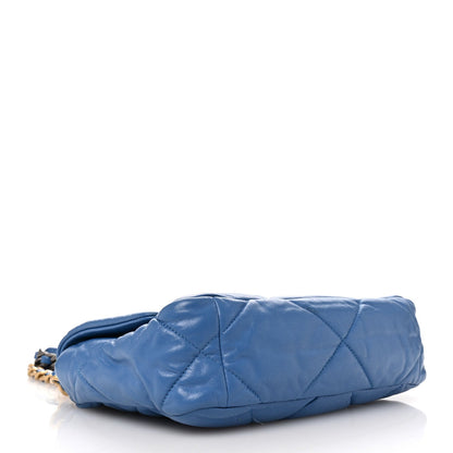 Chanel Lambskin Quilted Medium 19 Flap Blue 4 of 7