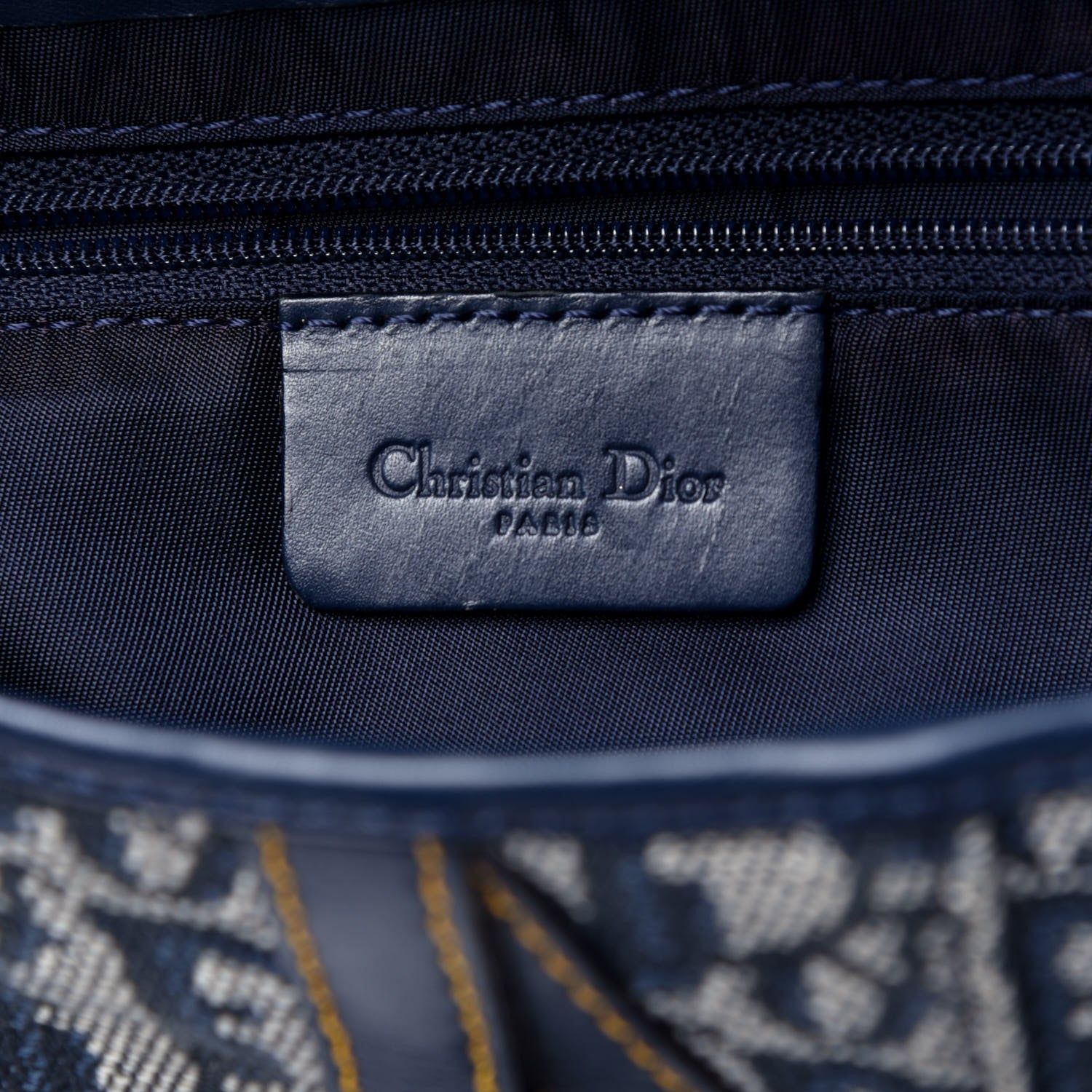 Christian Dior Monogram Saddle Bag Blue 7 of 9