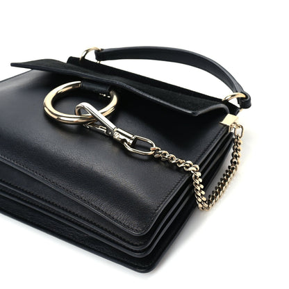 Chloe Suede Calfskin Small Faye Shoulder Bag Black 8 of 8