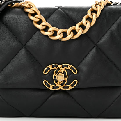 Chanel Lambskin Quilted Medium Chanel 19 Flap Black 8 of 11