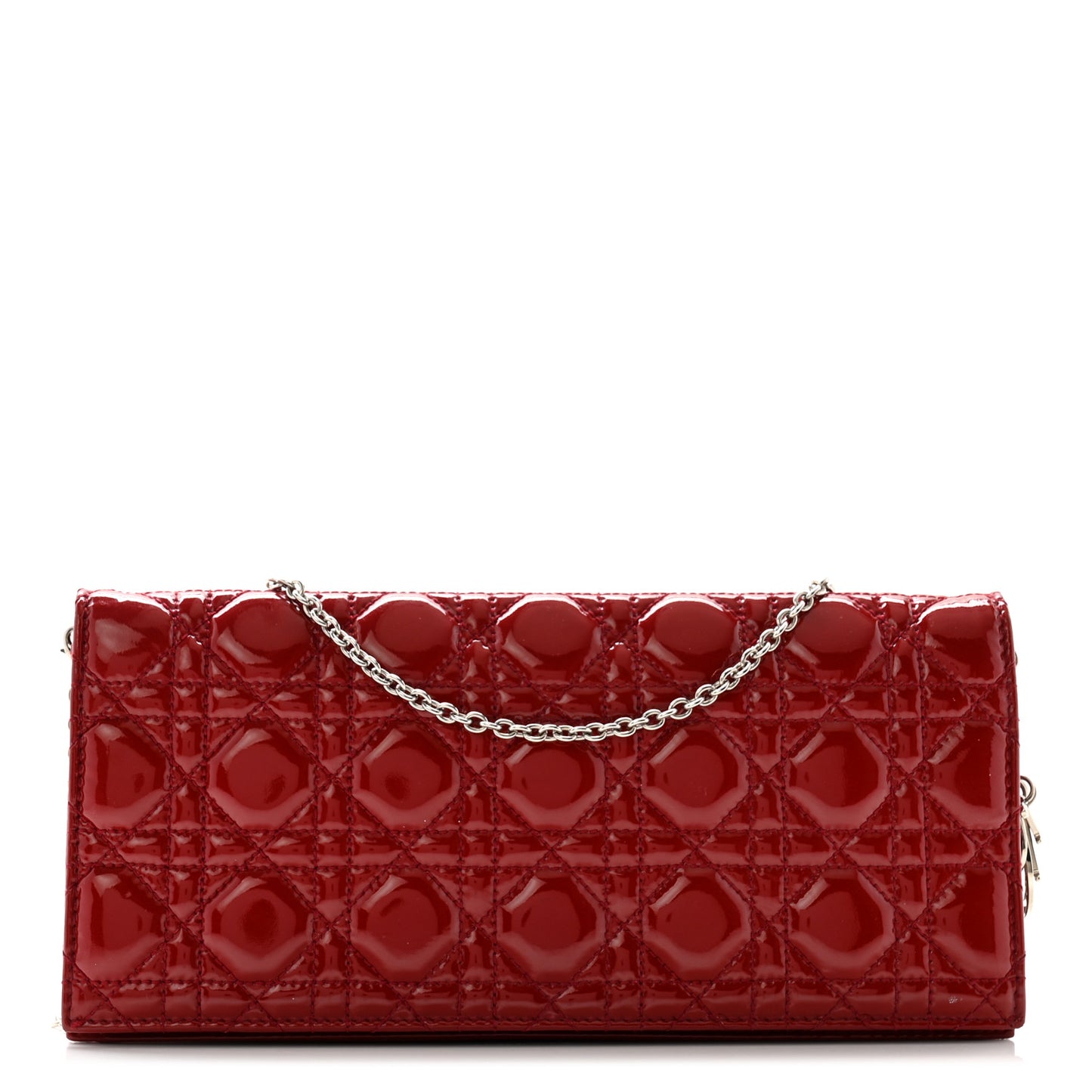 Patent Cannage Lady Dior Convertible Clutch Red