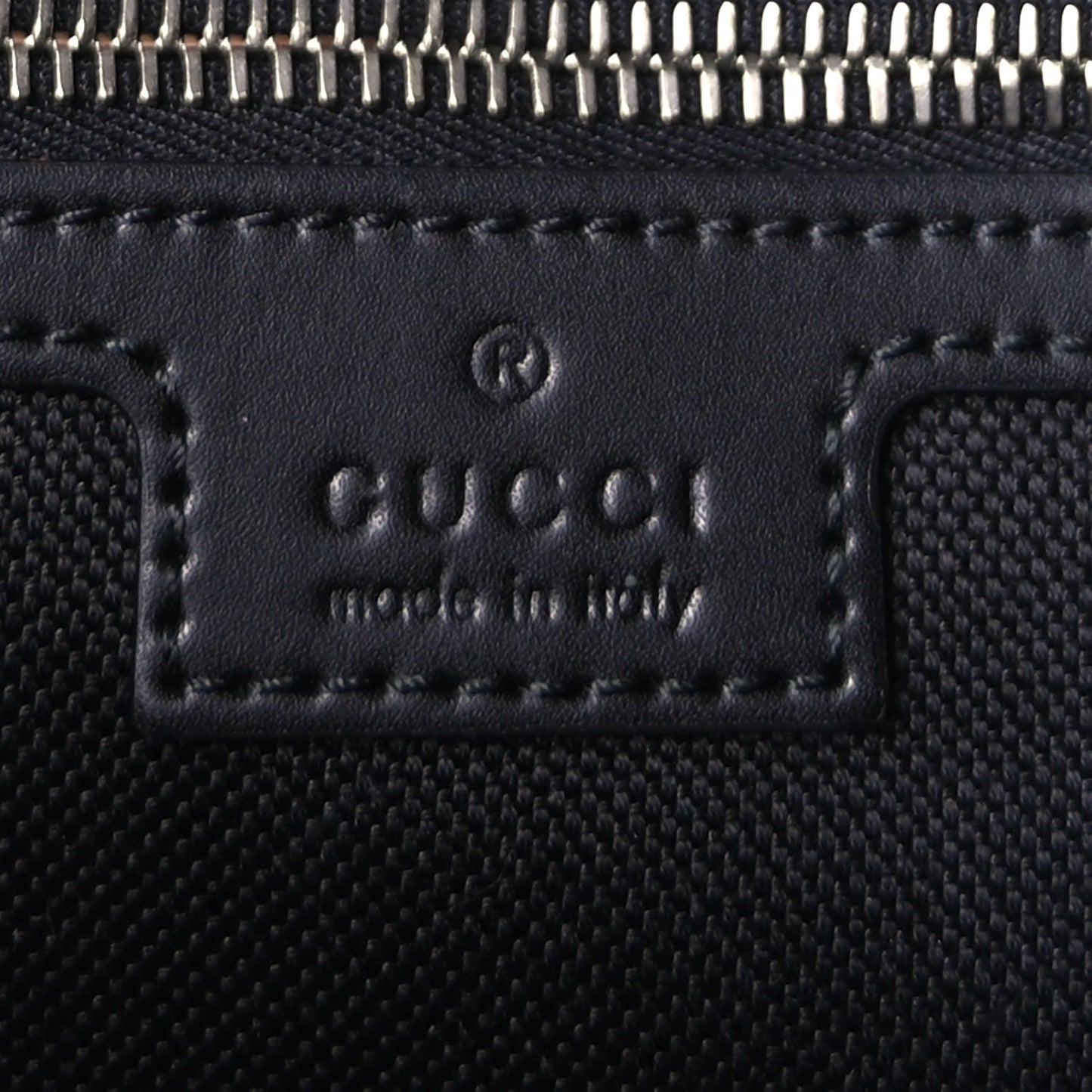 GG Supreme Monogram Appia Calfskin Web Flat Messenger Bag Black Grey