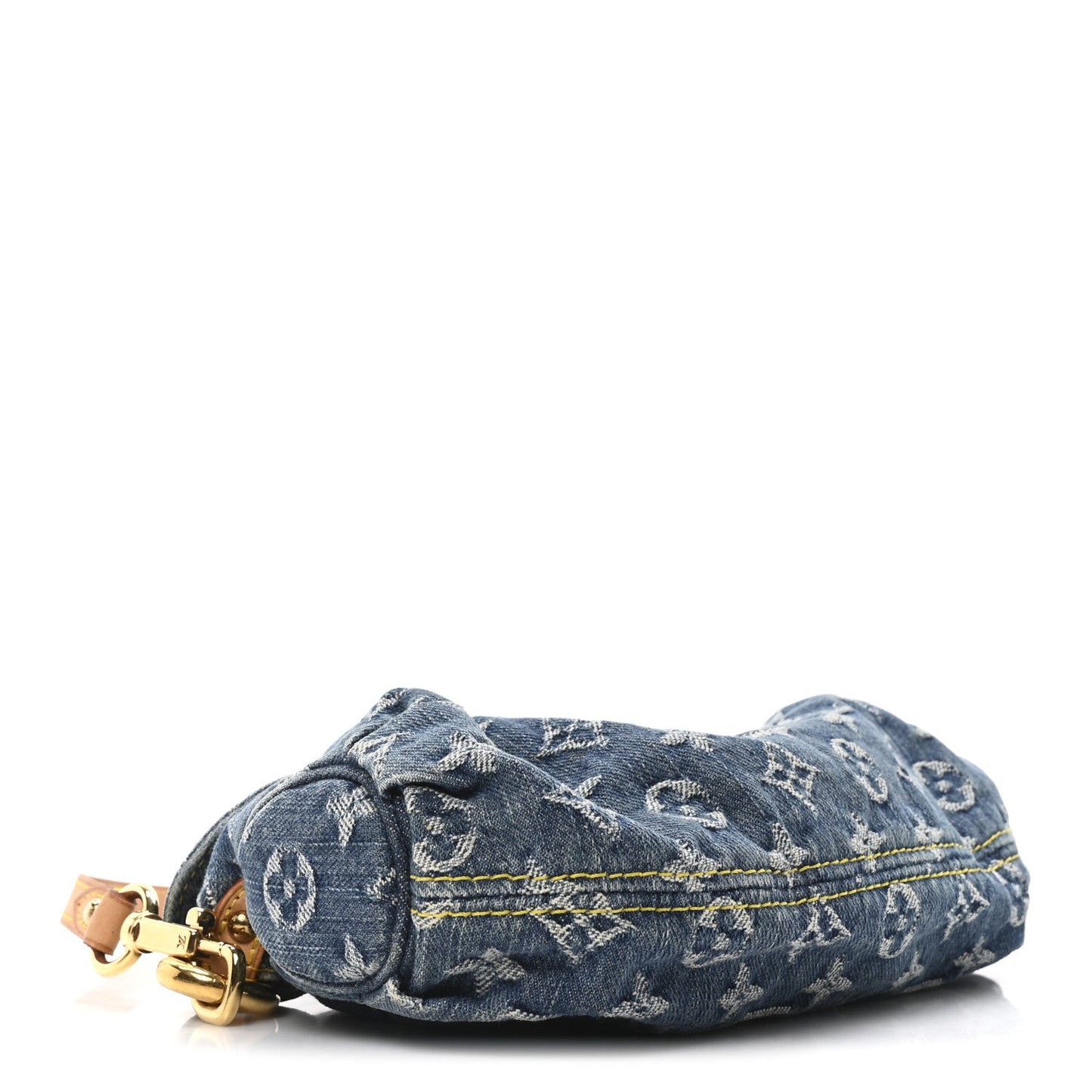 Monogram Denim Mini Pleaty Blue