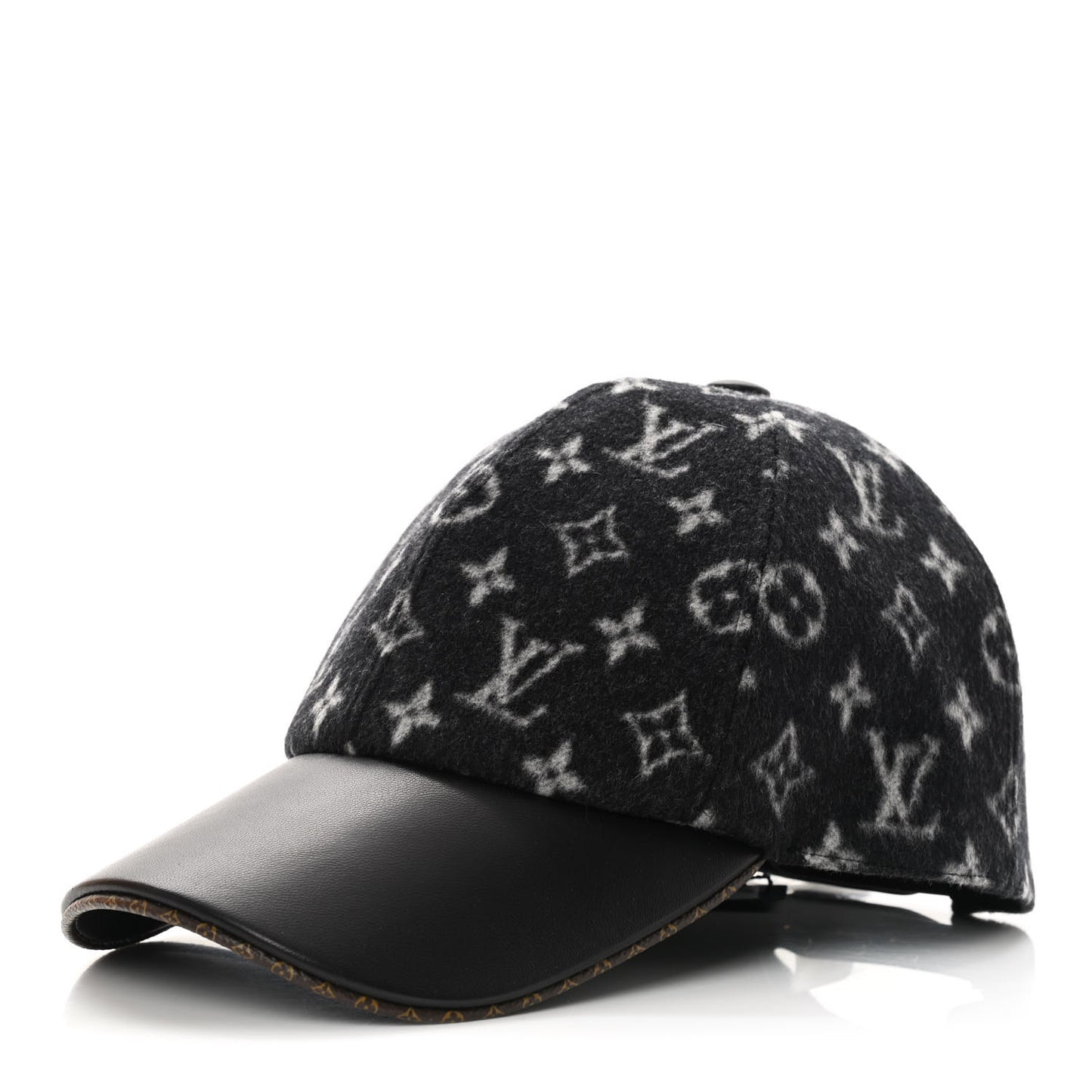 Wool Monogram Carry On Cap M Black