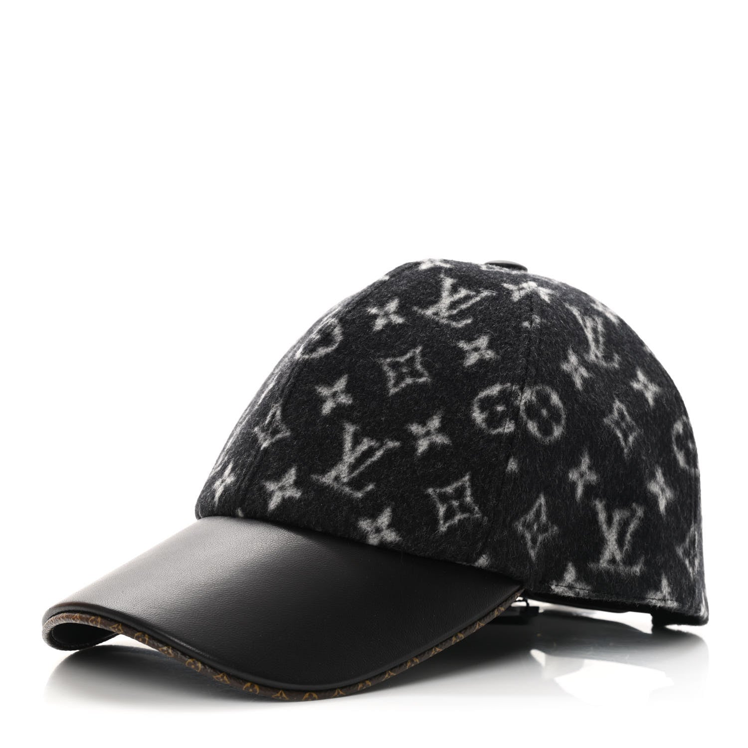 Louis Vuitton Wool Monogram Carry On Cap M Black 1 of 12