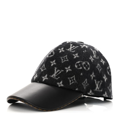 Louis Vuitton Wool Monogram Carry On Cap M Black 1 of 12