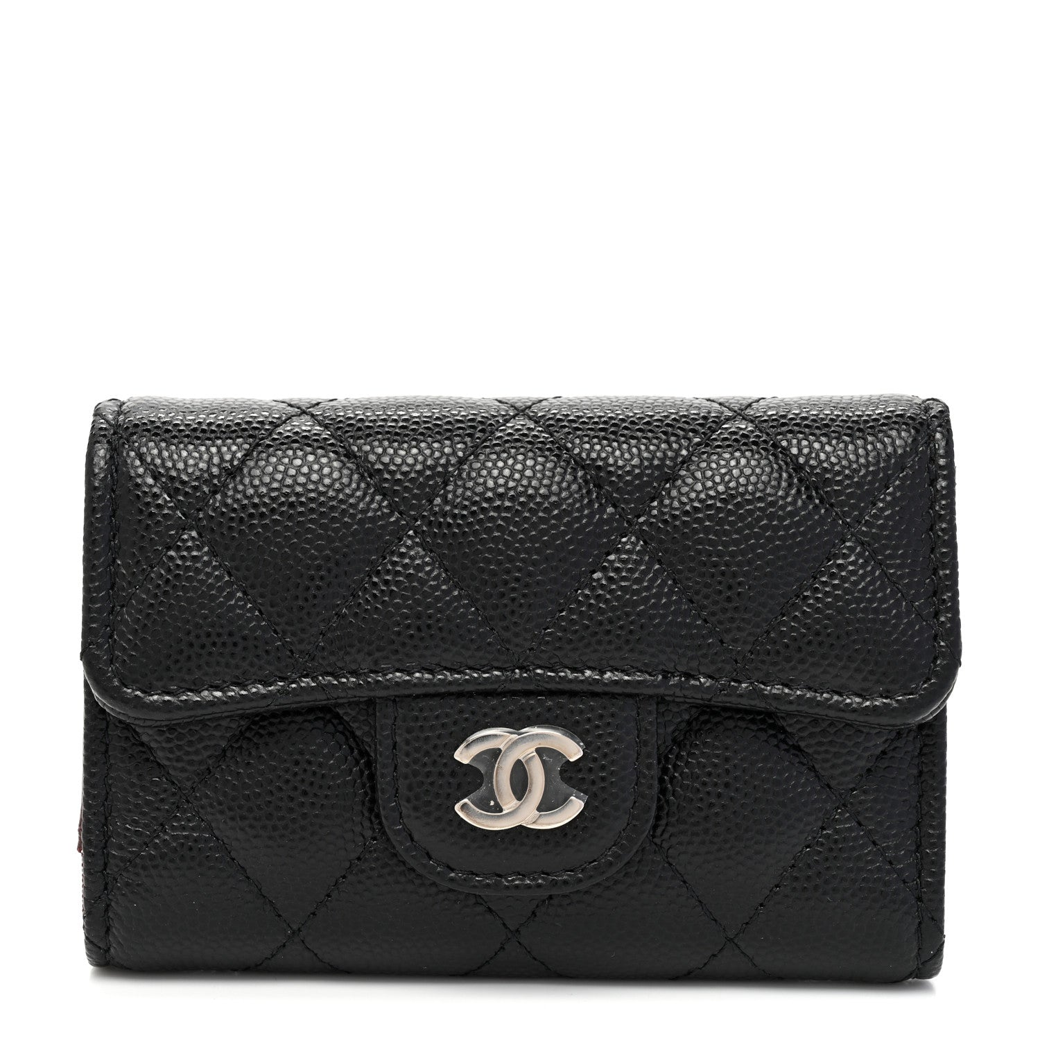 Chanel Caviar Quilted Classic 4 Key Holder Wallet Black 1 of 9