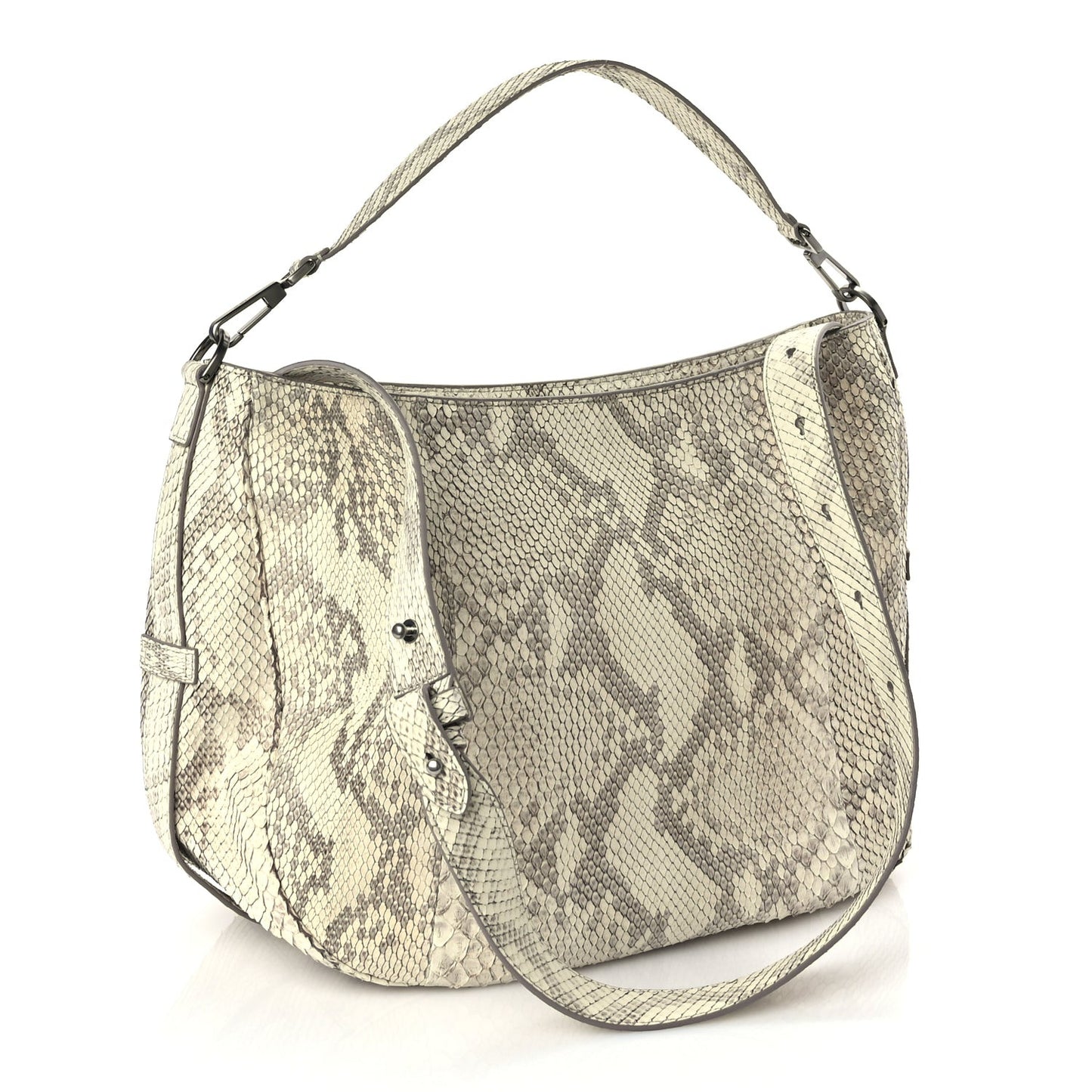 CHRISTIAN DIOR Snakeskin Saddle Soft Bag