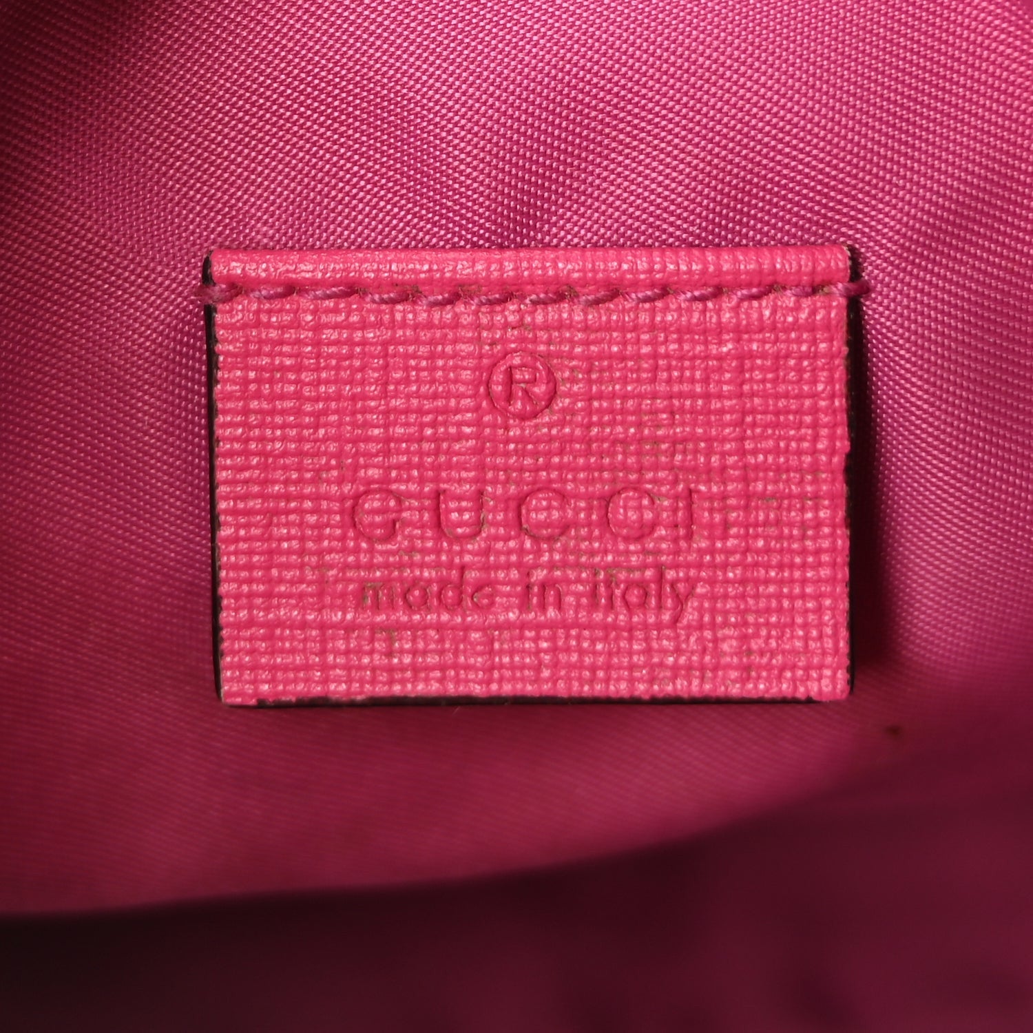 Gucci GG Supreme Monogram Web Textured Dollar Calfskin Dragon Bowling Bag Pink 5 of 8