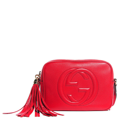 Gucci Pebbled Calfskin Small Soho Disco Bag Tabasco Red 1 of 9