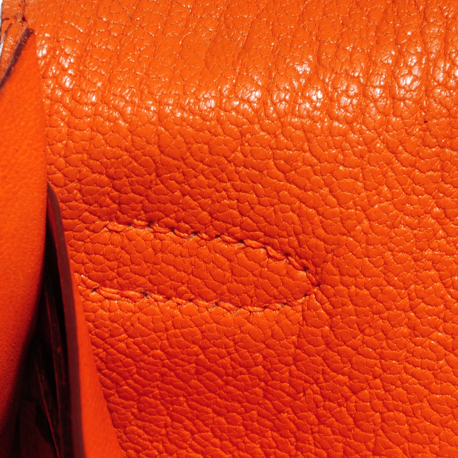 Hermes Chevre Mysore Kelly Longue Wallet Orange 8 of 18