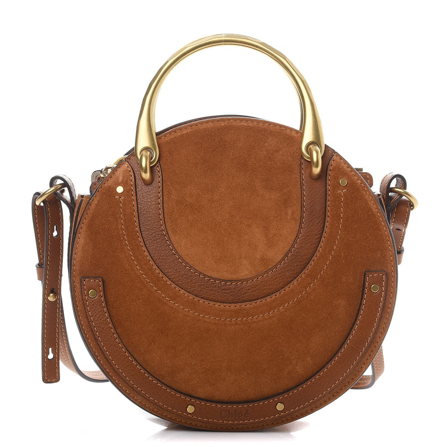 Calfskin Suede Small Pixie Bag Caramel