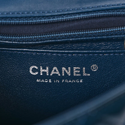 Chanel Patent Calfskin Quilted Mini Rectangular Flap Turquoise 5 of 9