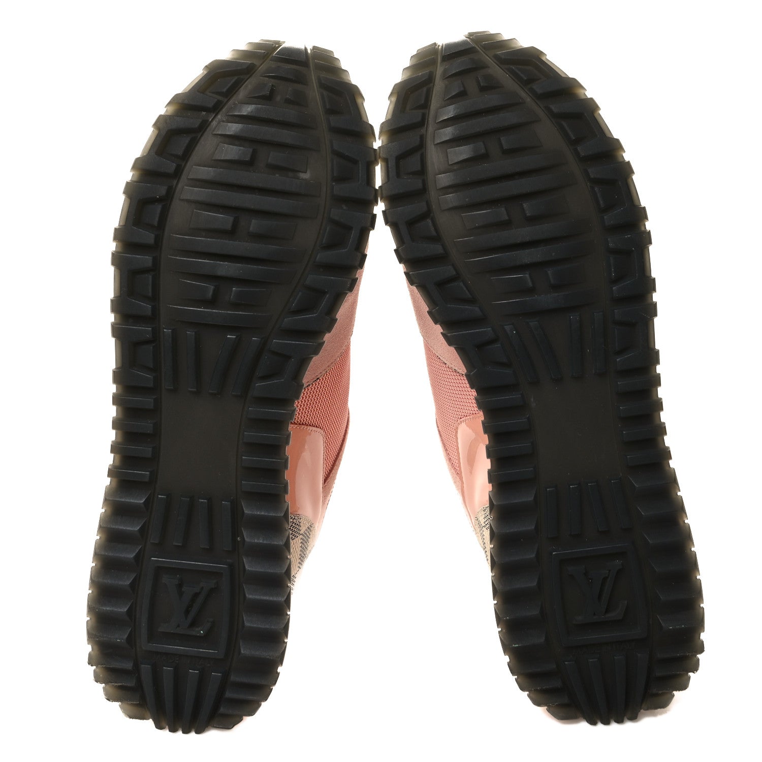 Louis Vuitton Suede Damier Azur Run Away Sneakers 39 Pink 5 of 9