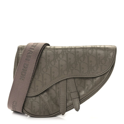 Christian Dior Calfskin Oblique Galaxy Perforated Mens Mini Saddle Bag Marron 1 of 10