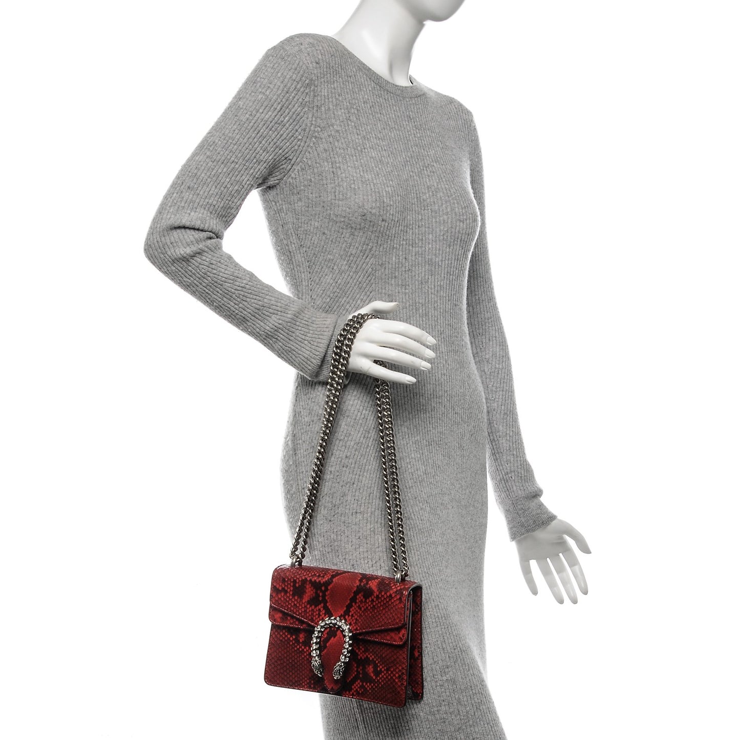 Python Mini Dionysus Shoulder Bag Red