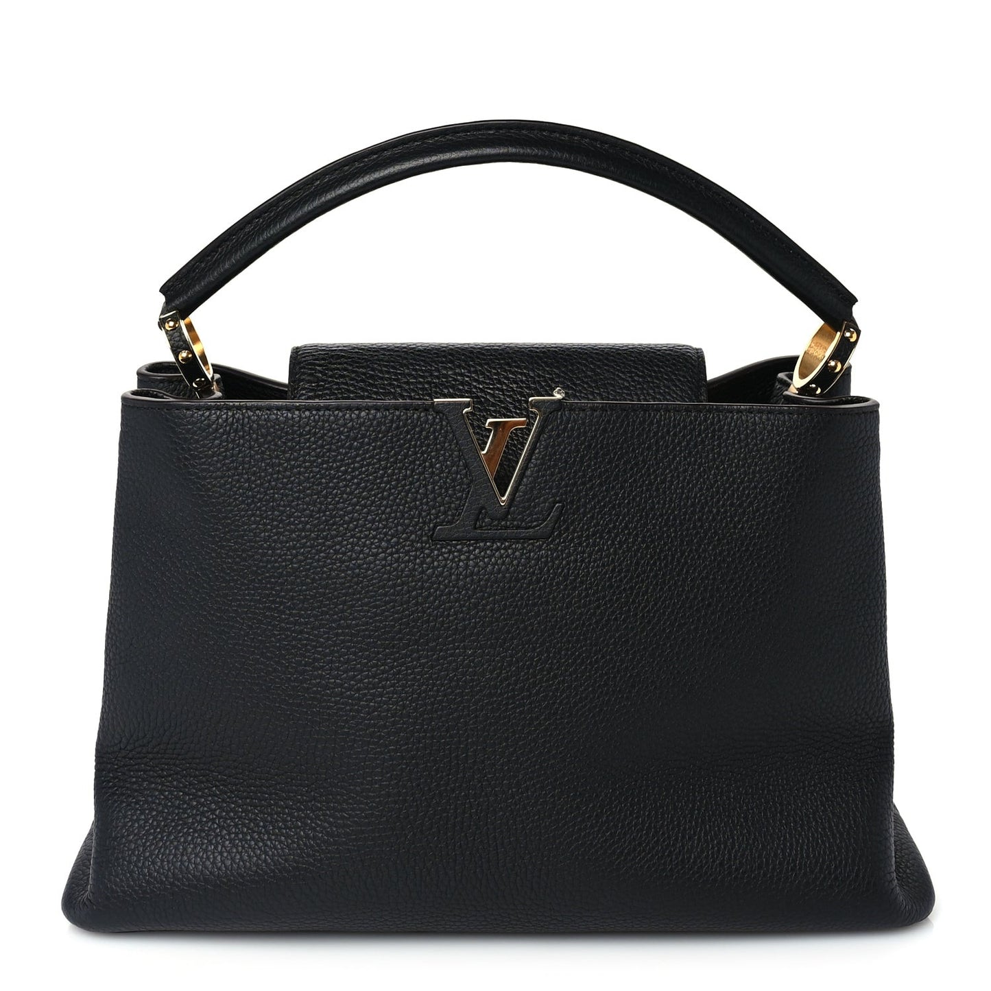 Taurillon Capucines MM  Black Fuchsia