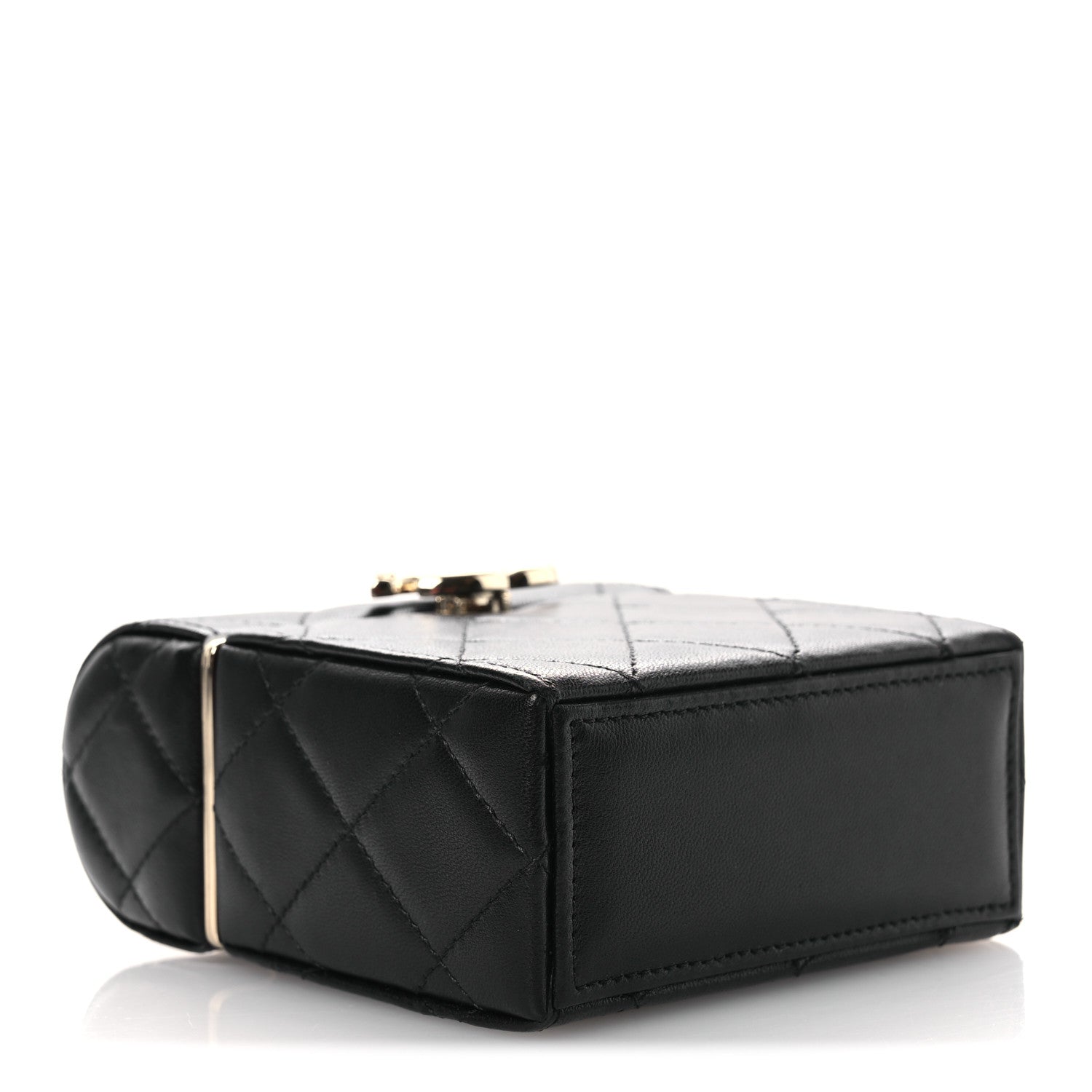 Chanel Lambskin Quilted Small Box With Chain Black 5 of 14