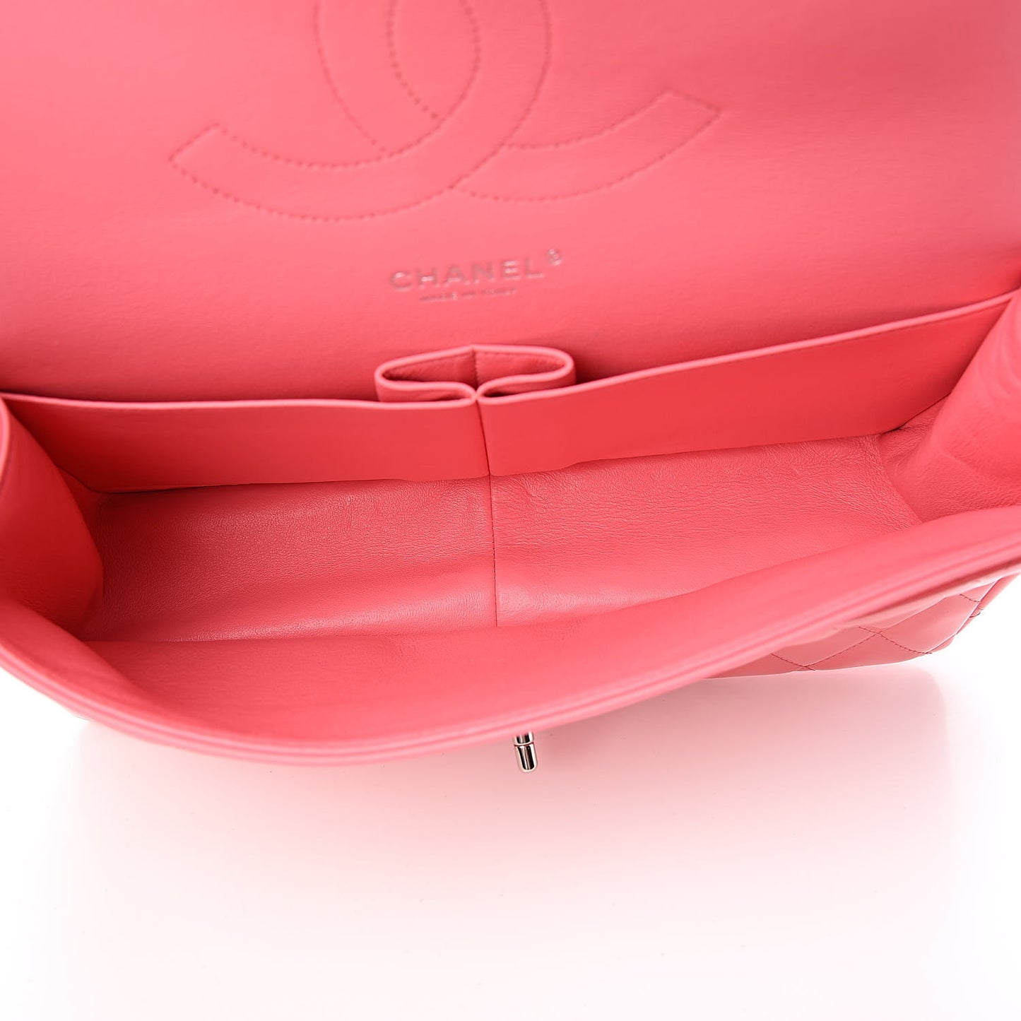 Patent Quilted Jumbo Double Flap Pink