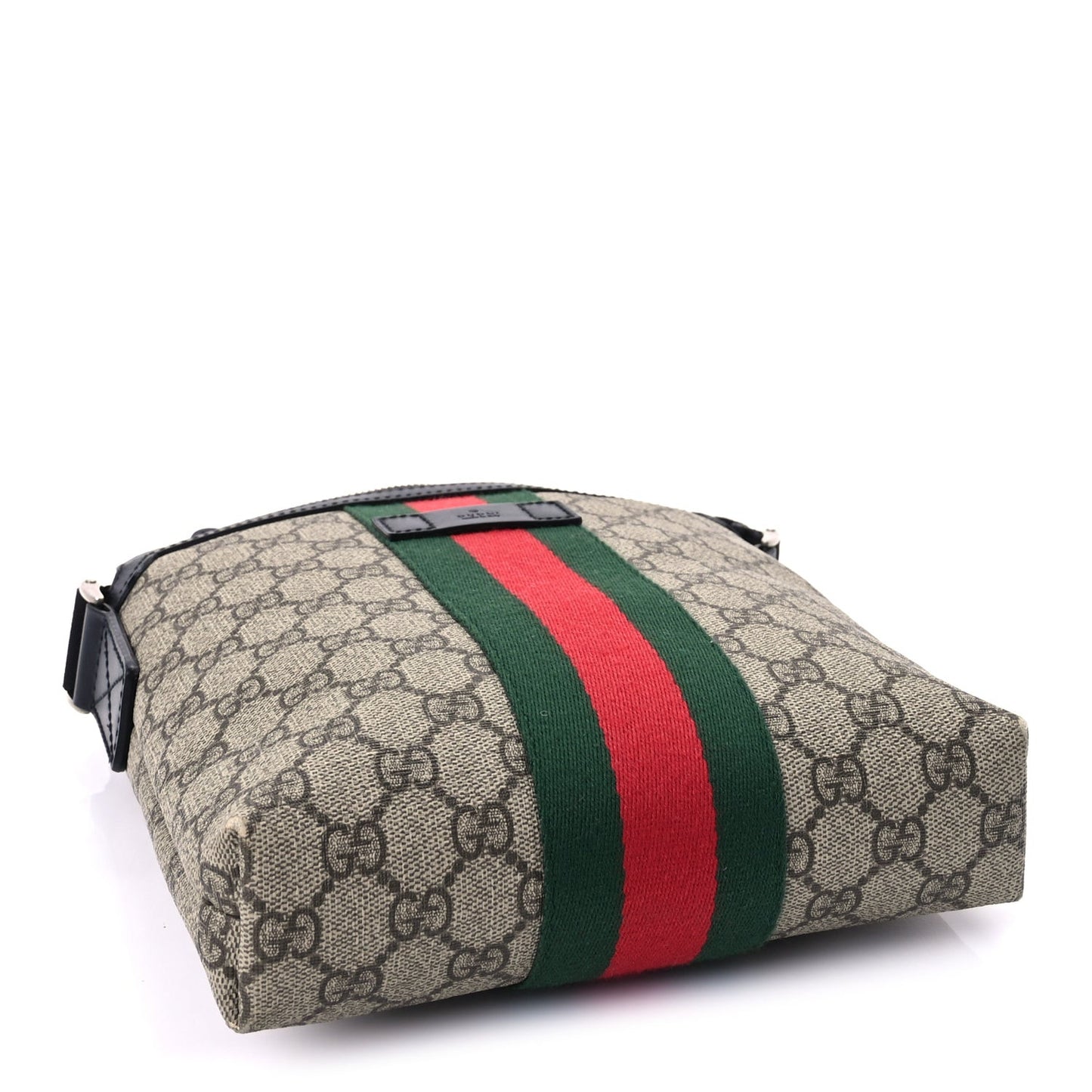 GG Supreme Monogram Web Messenger Bag Black